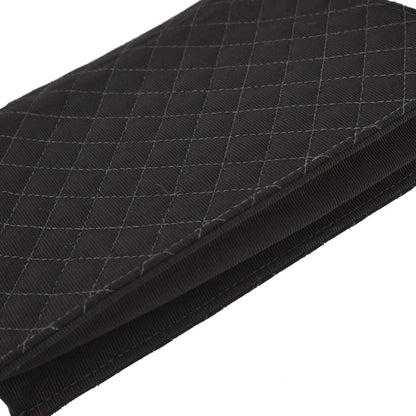 Chanel 2004-2005 Black Canvas Emblem Shoulder Bag