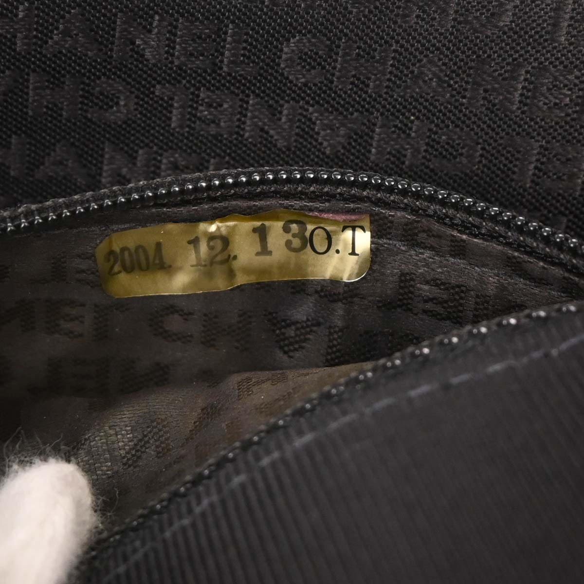 Chanel 2004-2005 Black Canvas Emblem Shoulder Bag