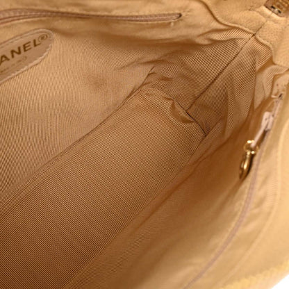 Chanel 1996-1997 Beige Caviar Shoulder Bag