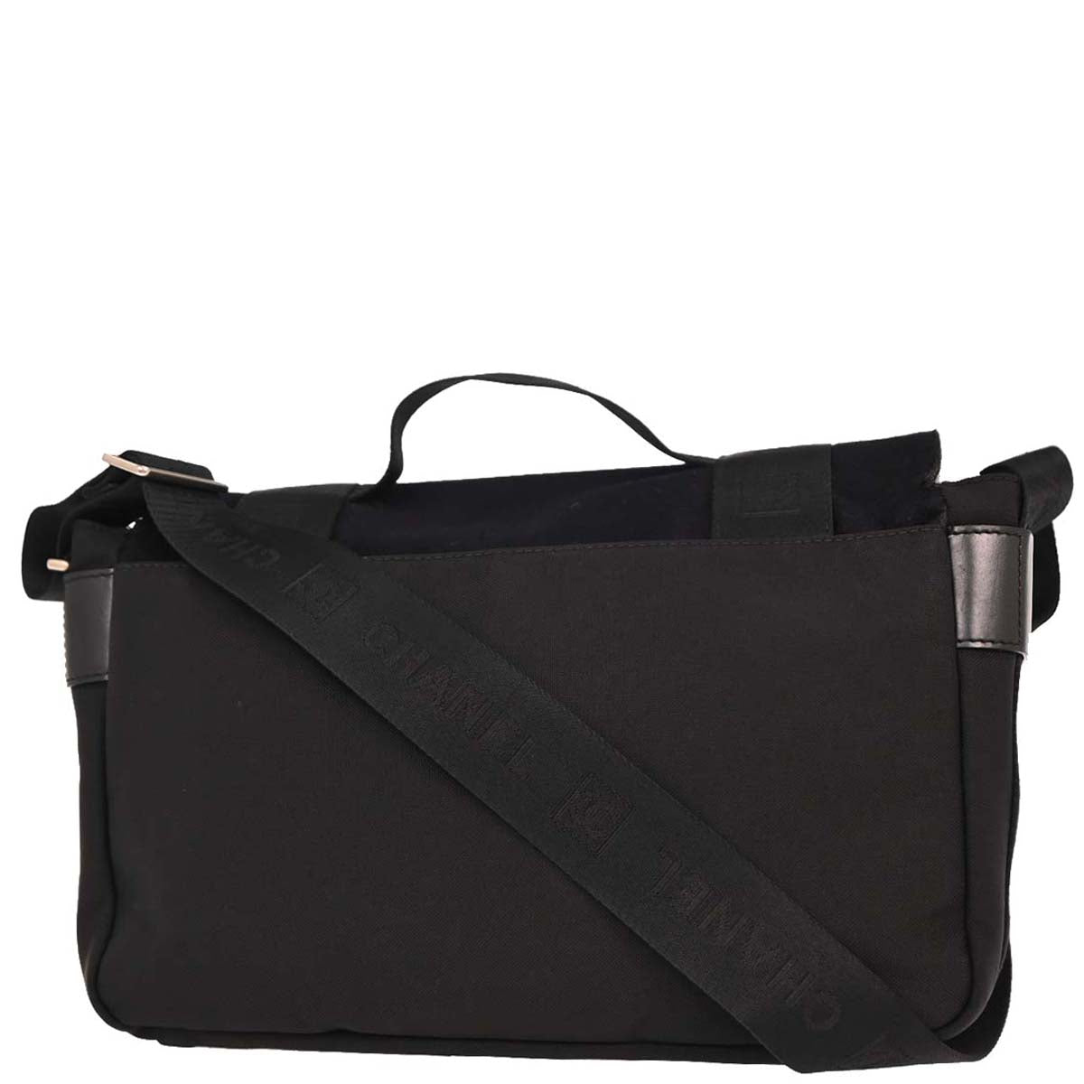 Chanel 2004-2005 Black Felt Nylon Sport Line 2way Shoulder Handbag