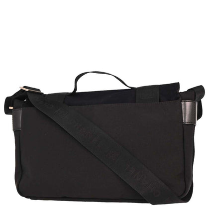 Chanel 2004-2005 Black Felt Nylon Sport Line 2way Shoulder Handbag