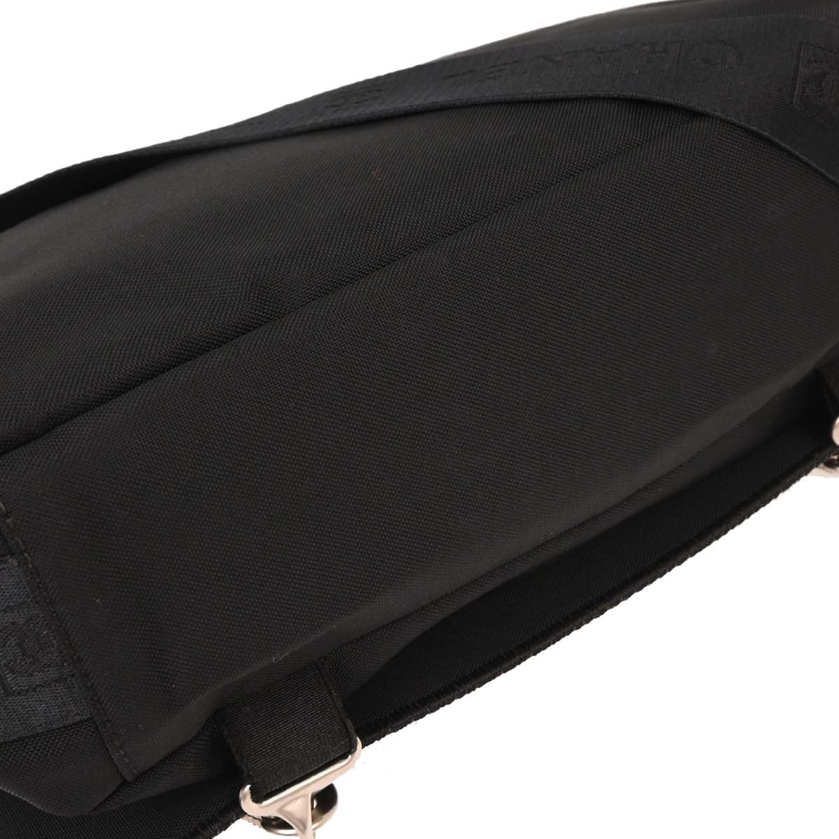 Chanel 2004-2005 Black Felt Nylon Sport Line 2way Shoulder Handbag