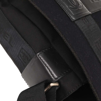 Chanel 2004-2005 Black Felt Nylon Sport Line 2way Shoulder Handbag