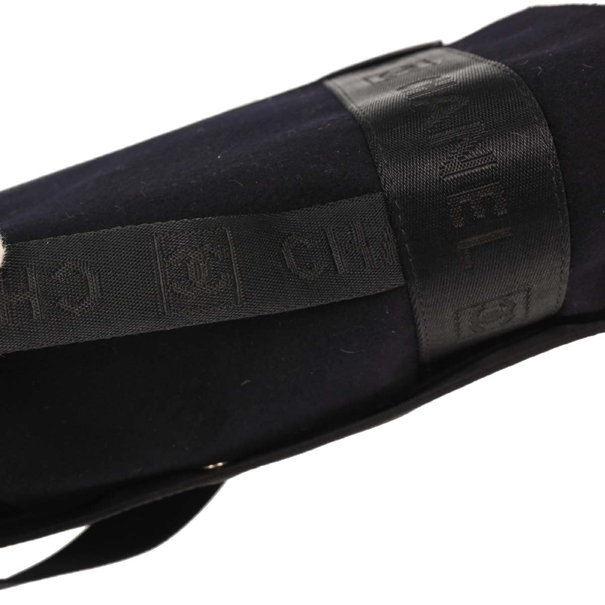 Chanel 2004-2005 Black Felt Nylon Sport Line 2way Shoulder Handbag