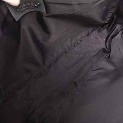 Chanel 2004-2005 Black Felt Nylon Sport Line 2way Shoulder Handbag