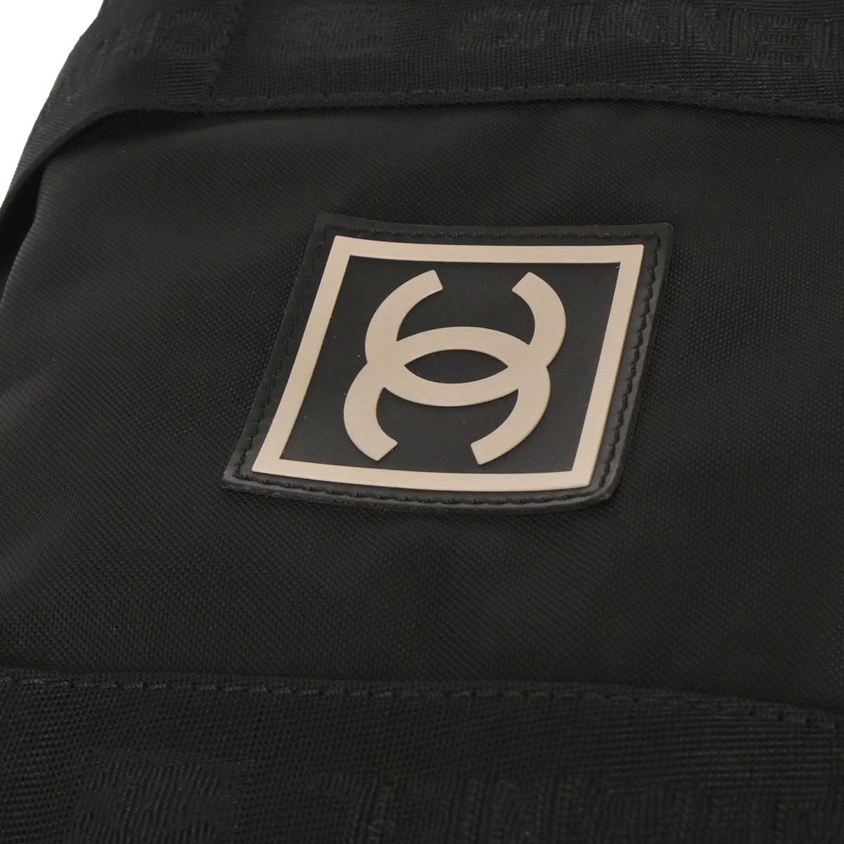 Chanel 2001-2003 Black Nylon Sport Line Duffle Gym Handbag