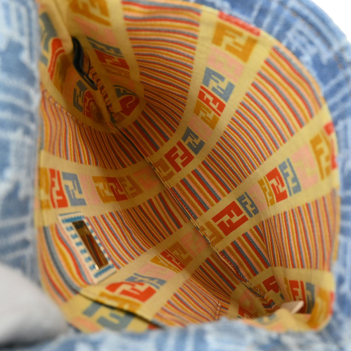 Fendi Light Blue Denim Zucca Shoulder Bag