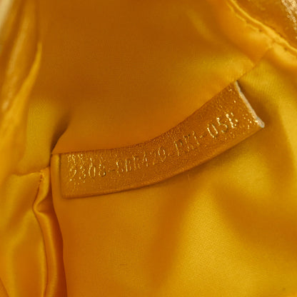 Fendi Metallic Orange Leather Sequins Compilation Handbag