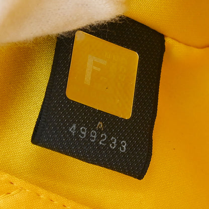 Fendi Metallic Orange Leather Sequins Compilation Handbag