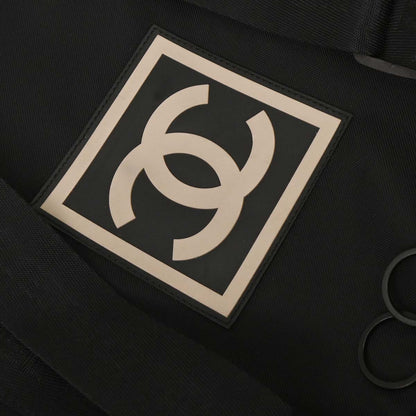 Chanel 2001-2003 Black Nylon Sport Line Duffle Gym Handbag
