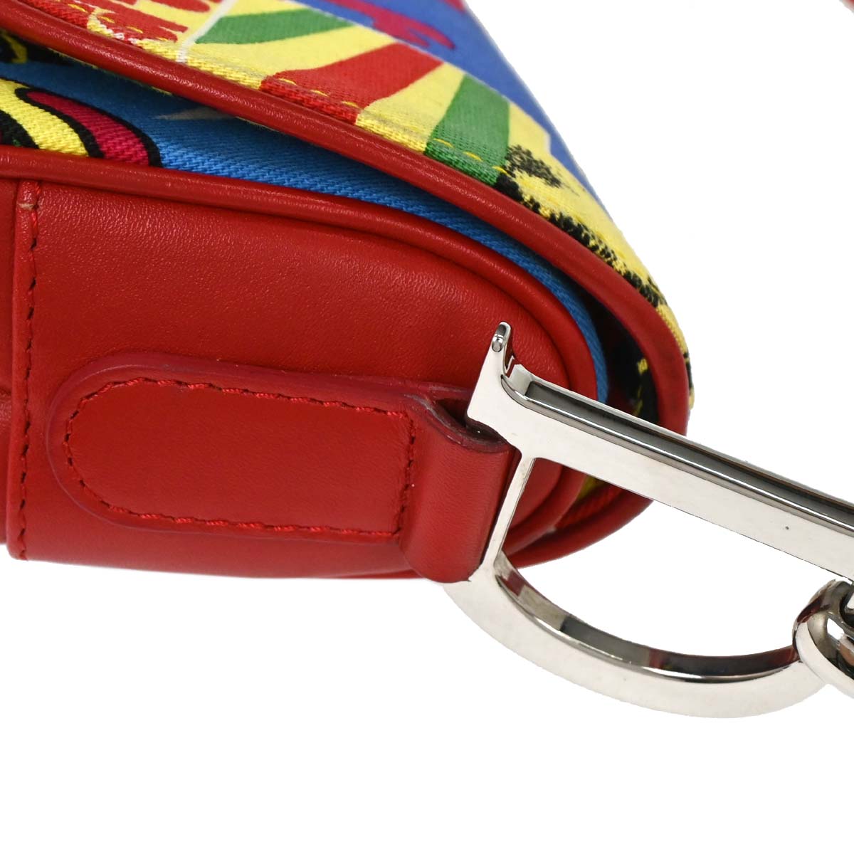 Christian Dior 2003 Red Dior Mania Saddle Handbag