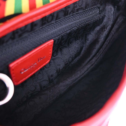 Christian Dior 2003 Red Dior Mania Saddle Handbag