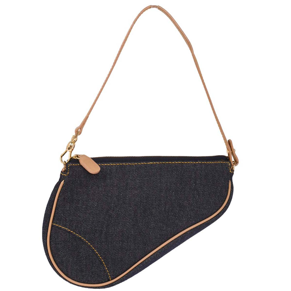 Christian Dior 2001 Navy Denim Saddle Handbag