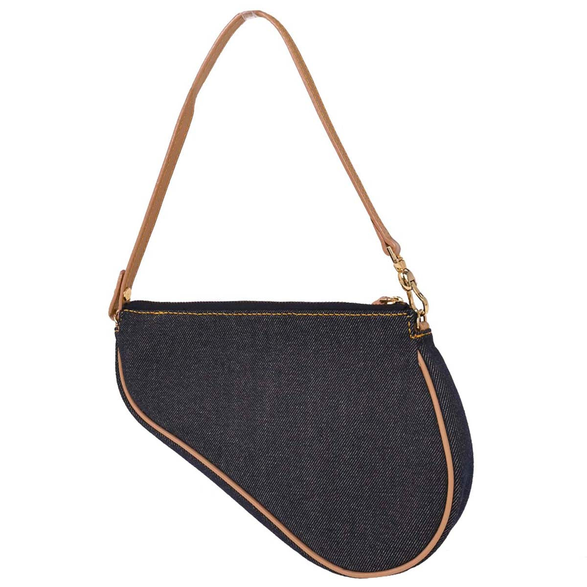 Christian Dior 2001 Navy Denim Saddle Handbag