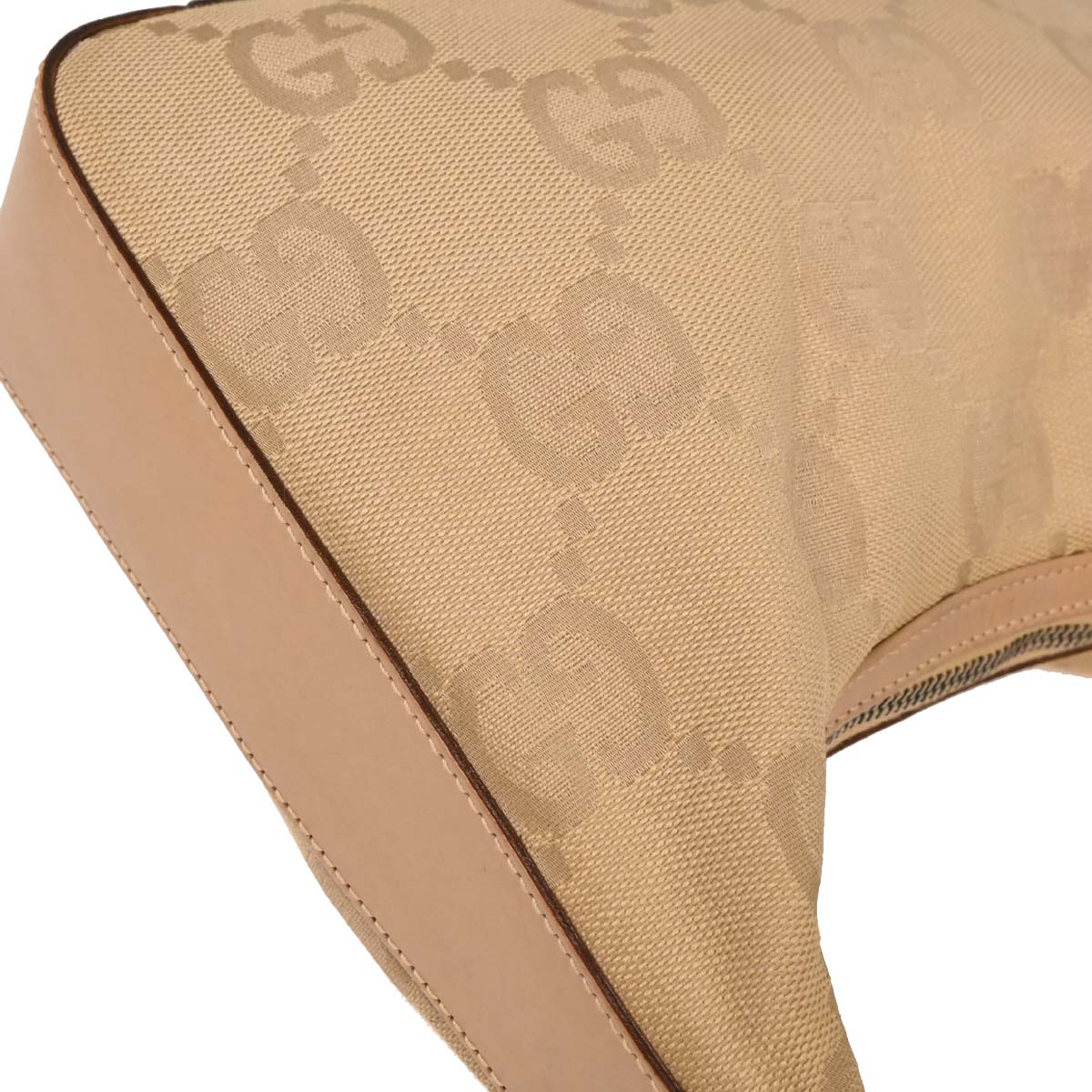 Gucci Beige Canvas GG Handbag
