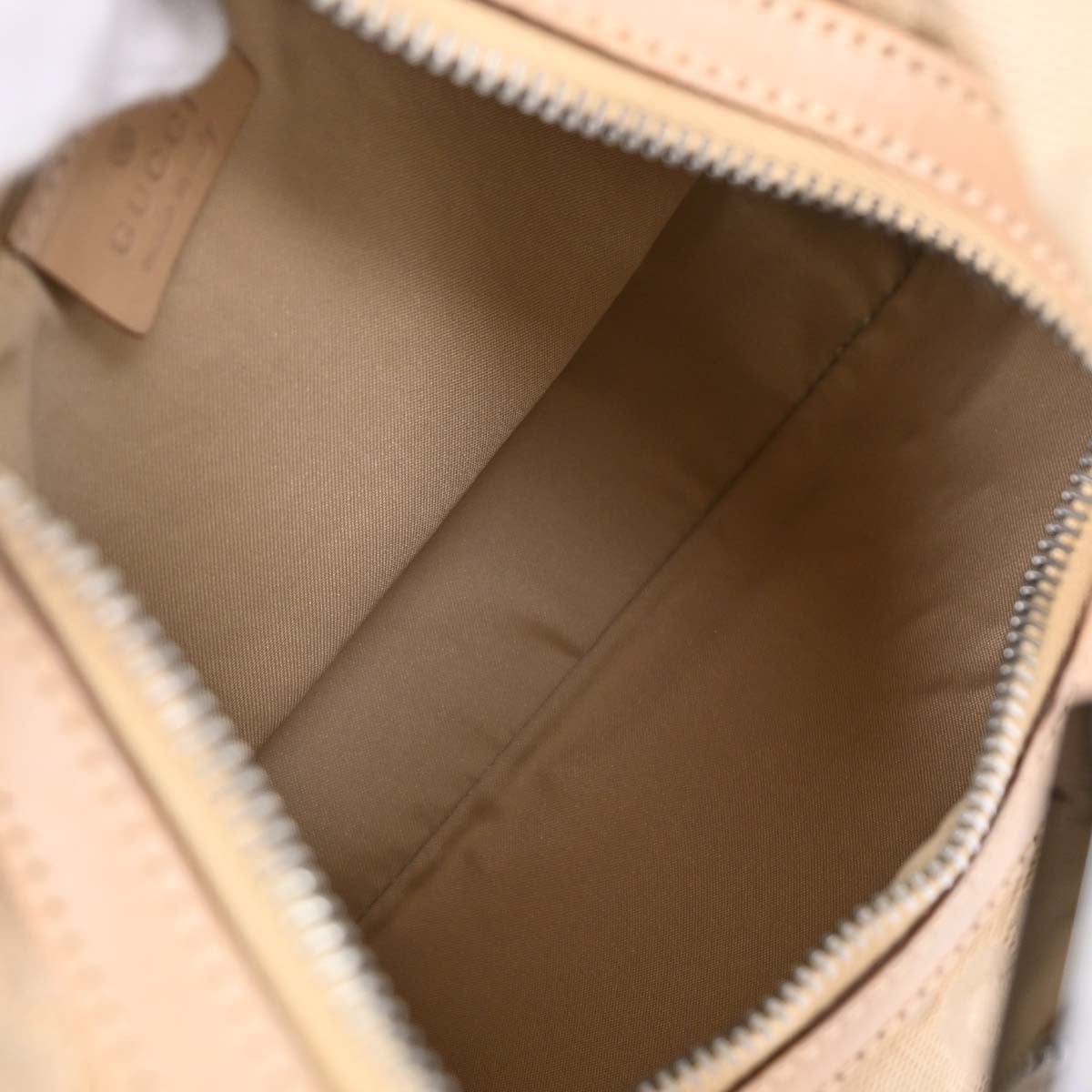 Gucci Beige Canvas GG Handbag