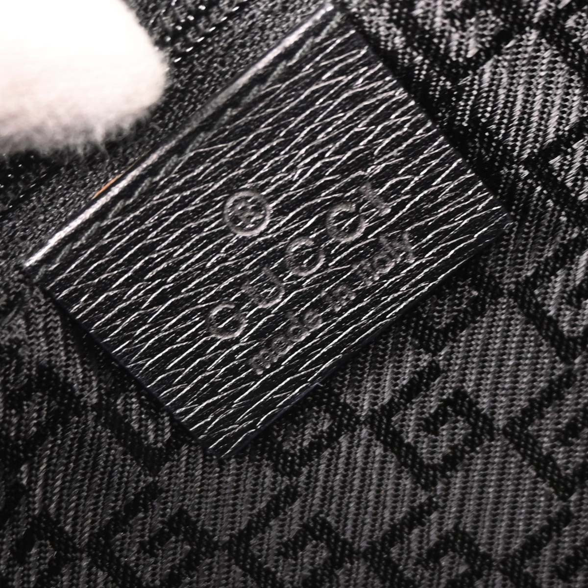 Gucci Black Leather Bamboo Handbag