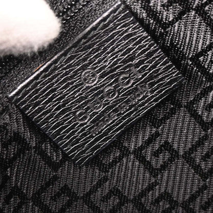 Gucci Black Leather Bamboo Handbag
