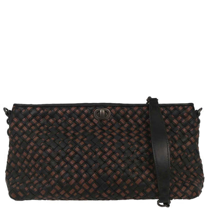 Bottega Veneta Black Intrecciato Shoulder Bag