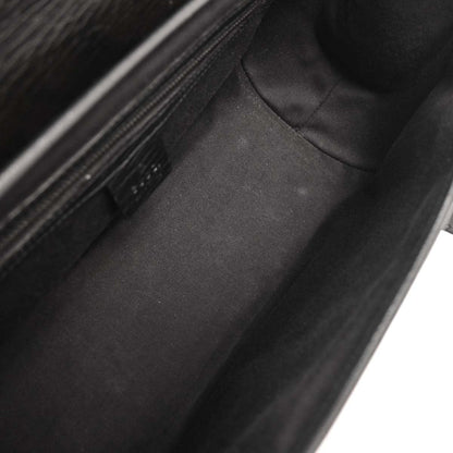 Gucci Pink Black Bamboo GG Handbag