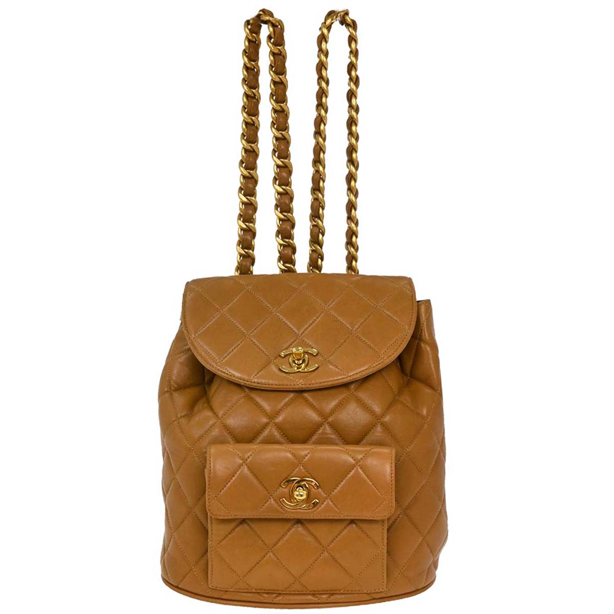 Chanel Brown Lambskin Large Duma Backpack