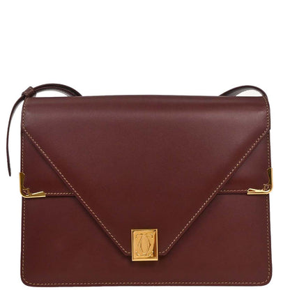 Cartier Bordeaux Leather Must de Cartier Shoulder Bag