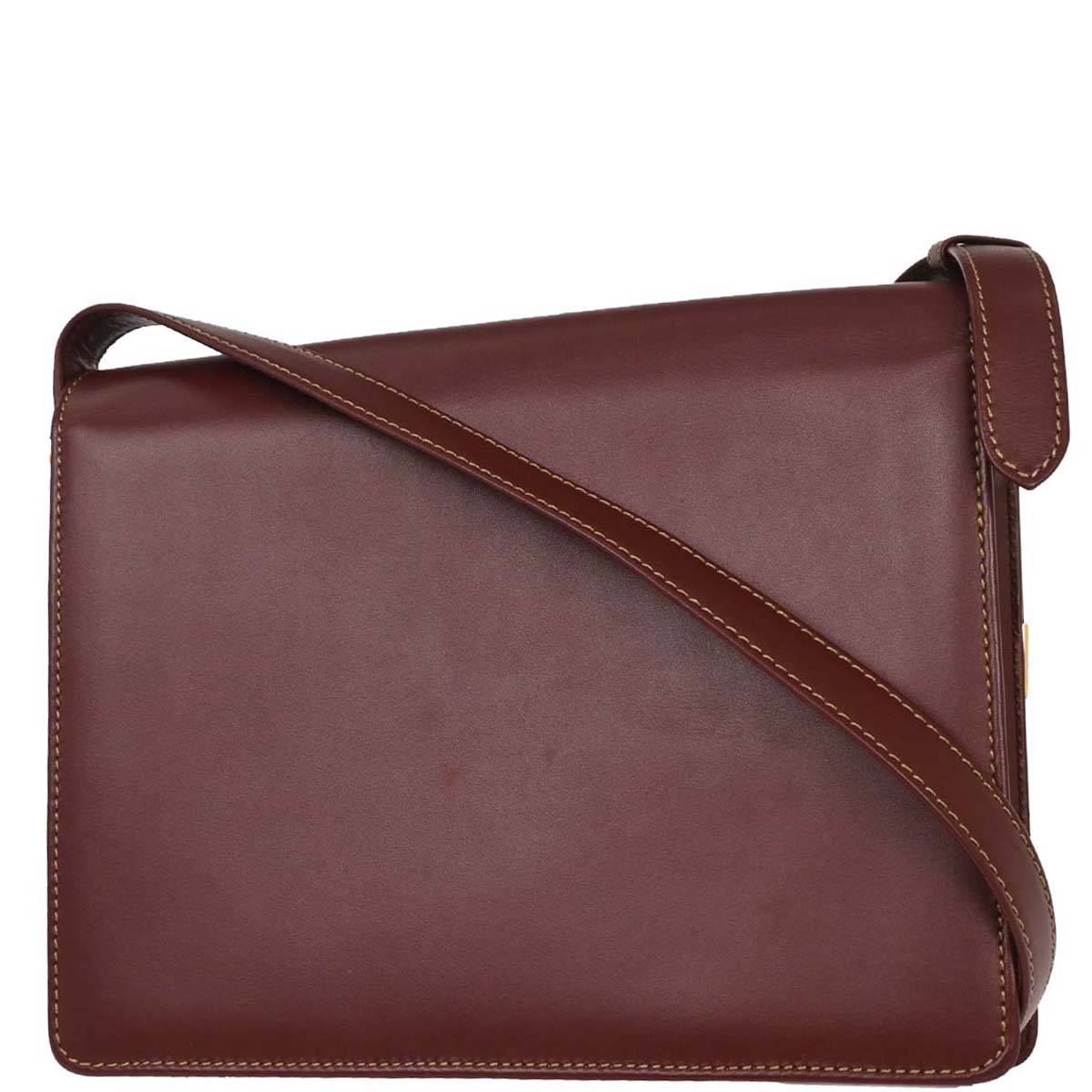 Cartier Bordeaux Leather Must de Cartier Shoulder Bag