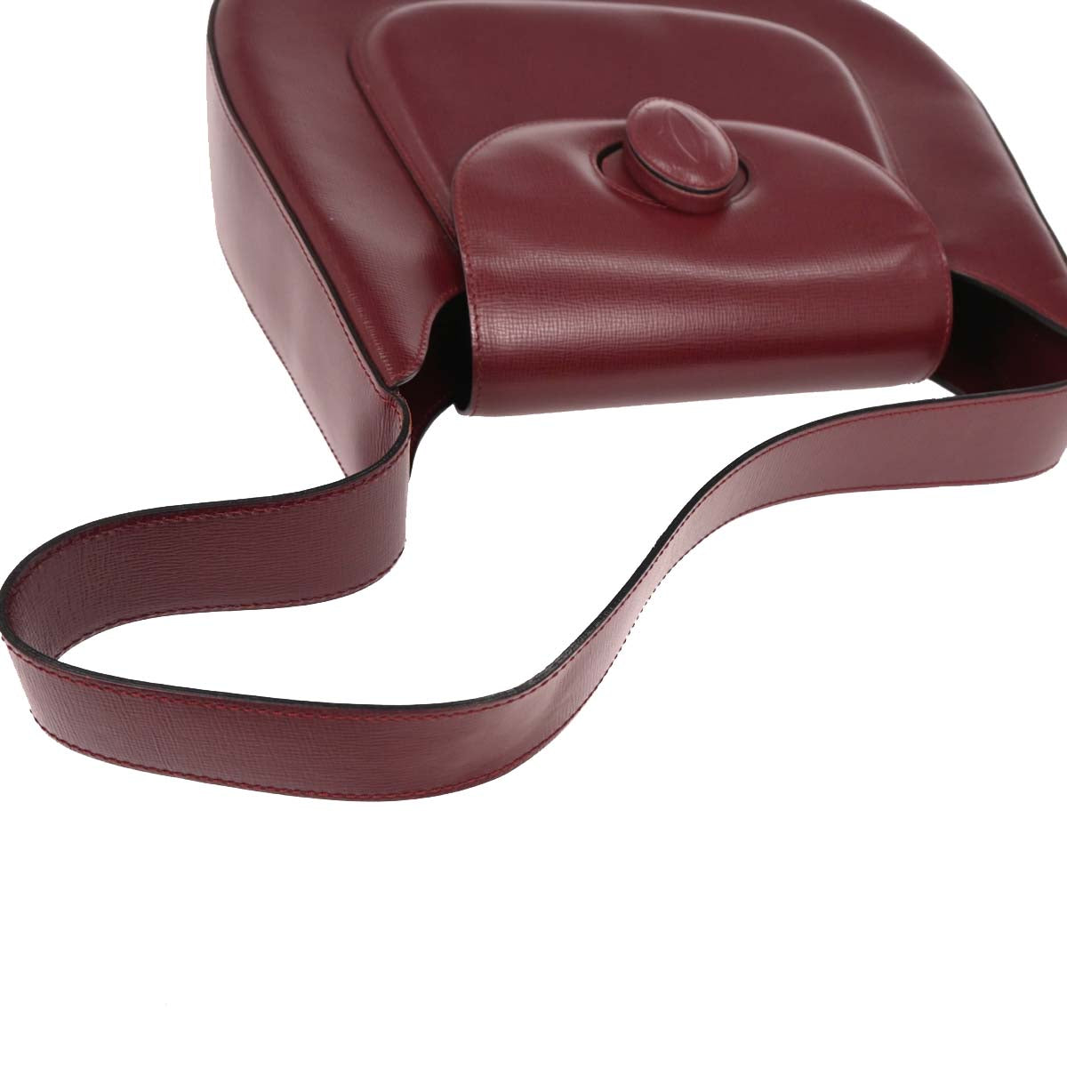 Cartier Bordeaux Leather Handbag