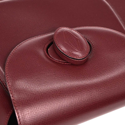 Cartier Bordeaux Leather Handbag