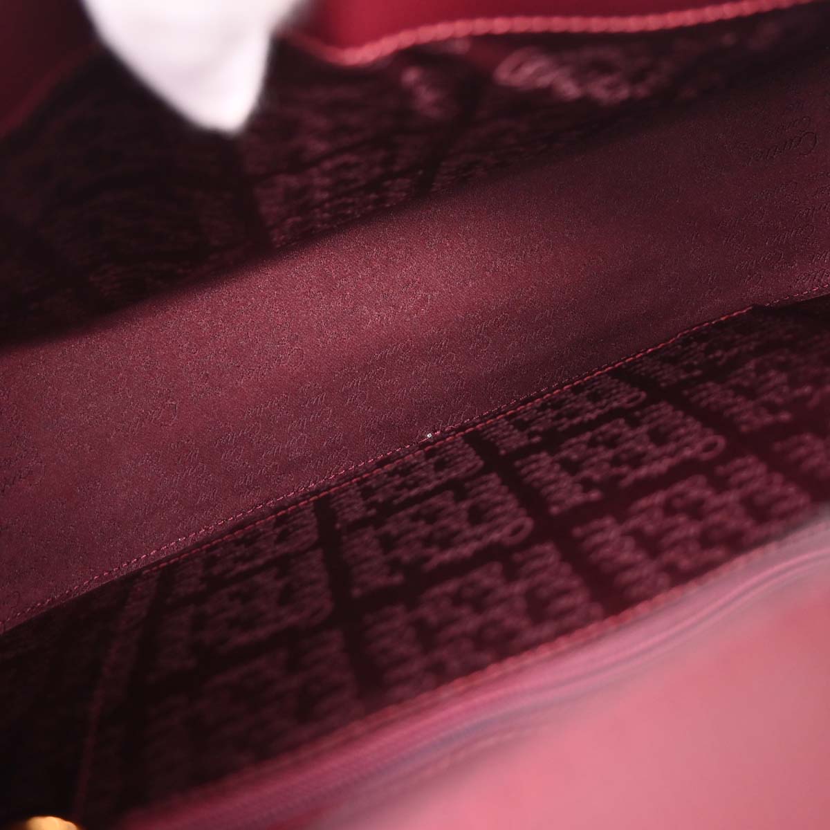 Cartier Bordeaux Leather Handbag