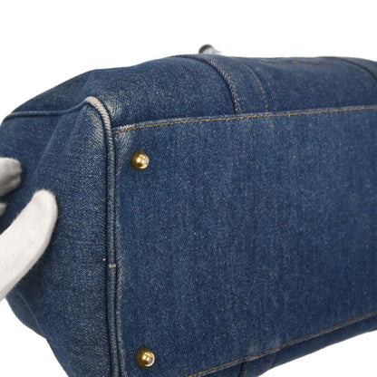 Chanel 1996-1997 Blue Denim 2way Shoulder Handbag