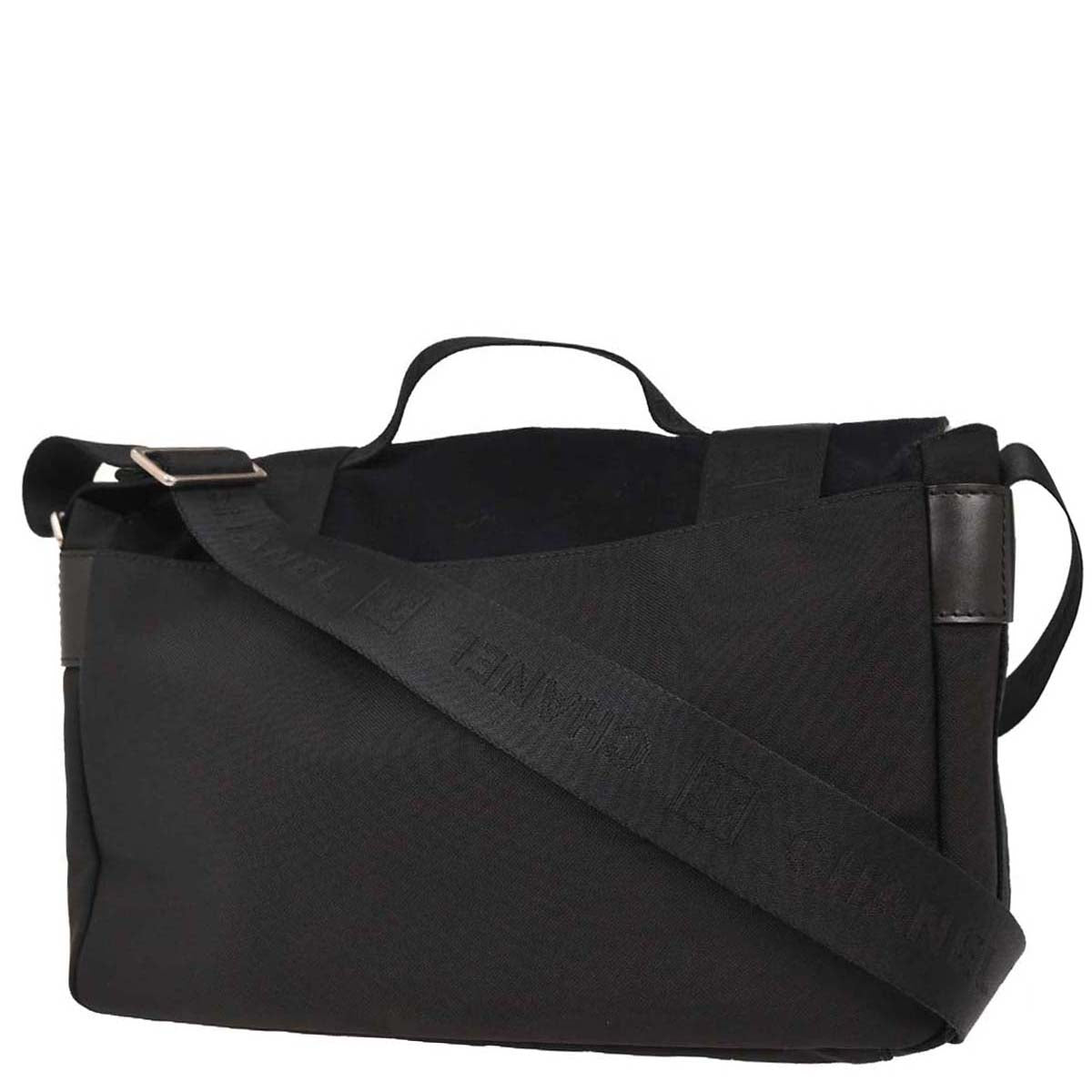 Chanel 2004-2005 Black Felt Nylon Sport Line 2way Shoulder Handbag