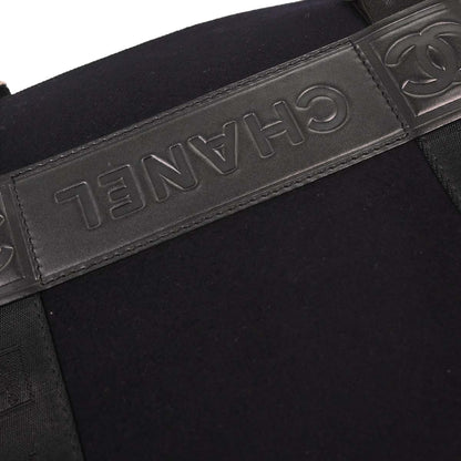 Chanel 2004-2005 Black Felt Nylon Sport Line 2way Shoulder Handbag