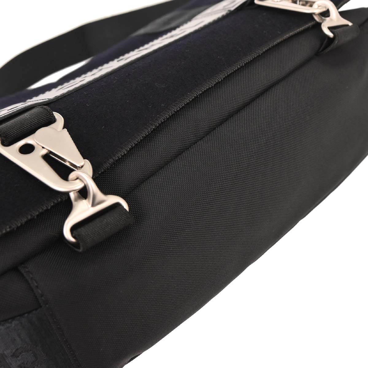 Chanel 2004-2005 Black Felt Nylon Sport Line 2way Shoulder Handbag