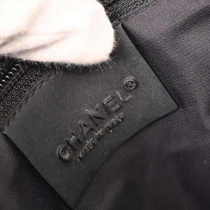 Chanel 2004-2005 Black Felt Nylon Sport Line 2way Shoulder Handbag