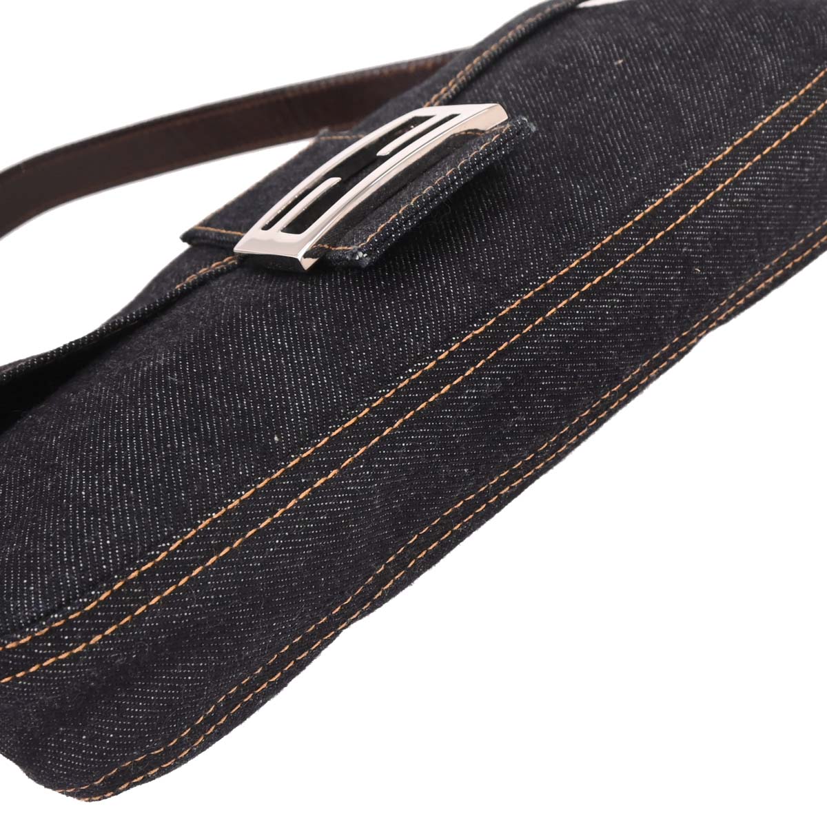 Fendi Navy Denim Baguette Handbag