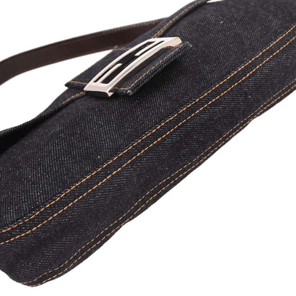 Fendi Navy Denim Baguette Handbag