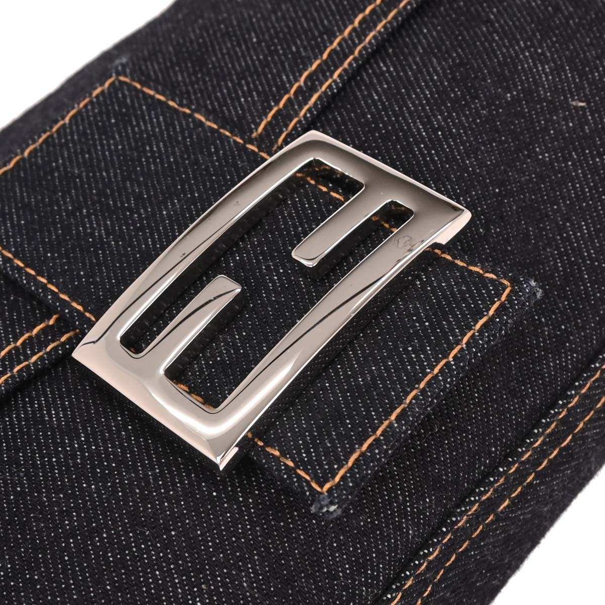 Fendi Navy Denim Baguette Handbag