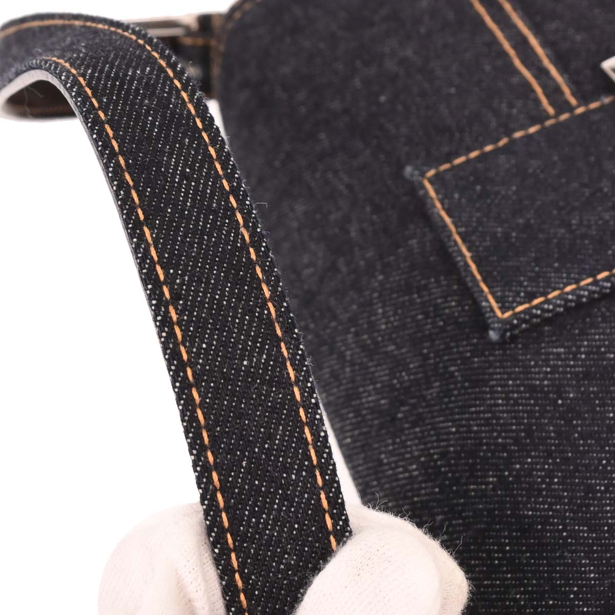 Fendi Navy Denim Baguette Handbag