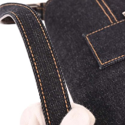 Fendi Navy Denim Baguette Handbag