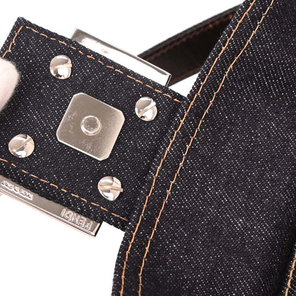 Fendi Navy Denim Baguette Handbag
