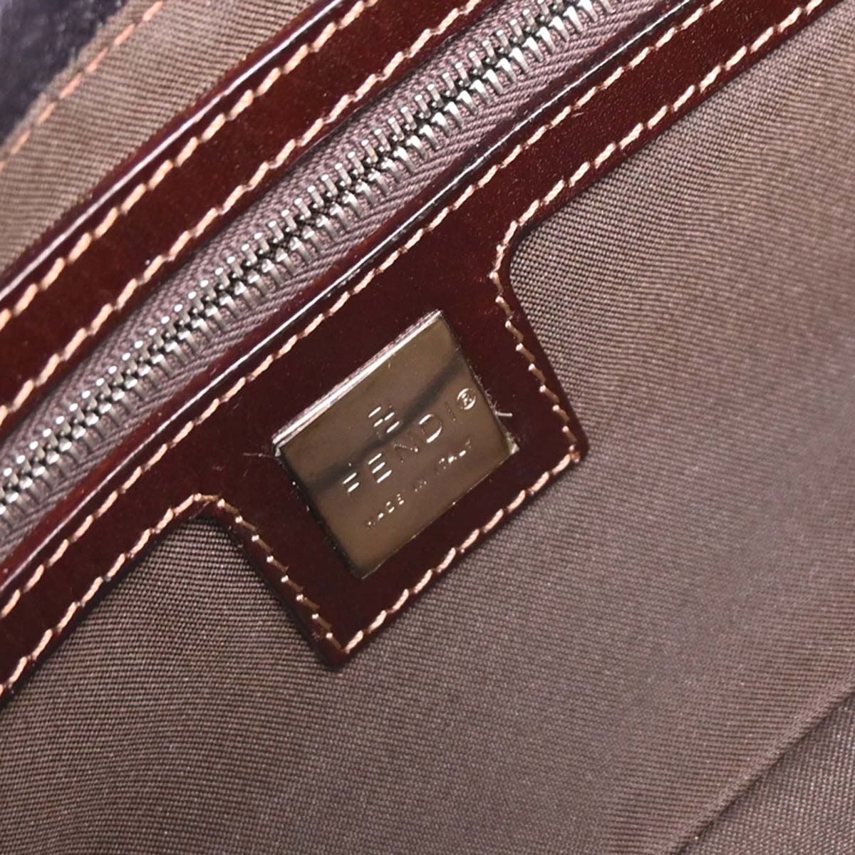 Fendi Navy Denim Baguette Handbag