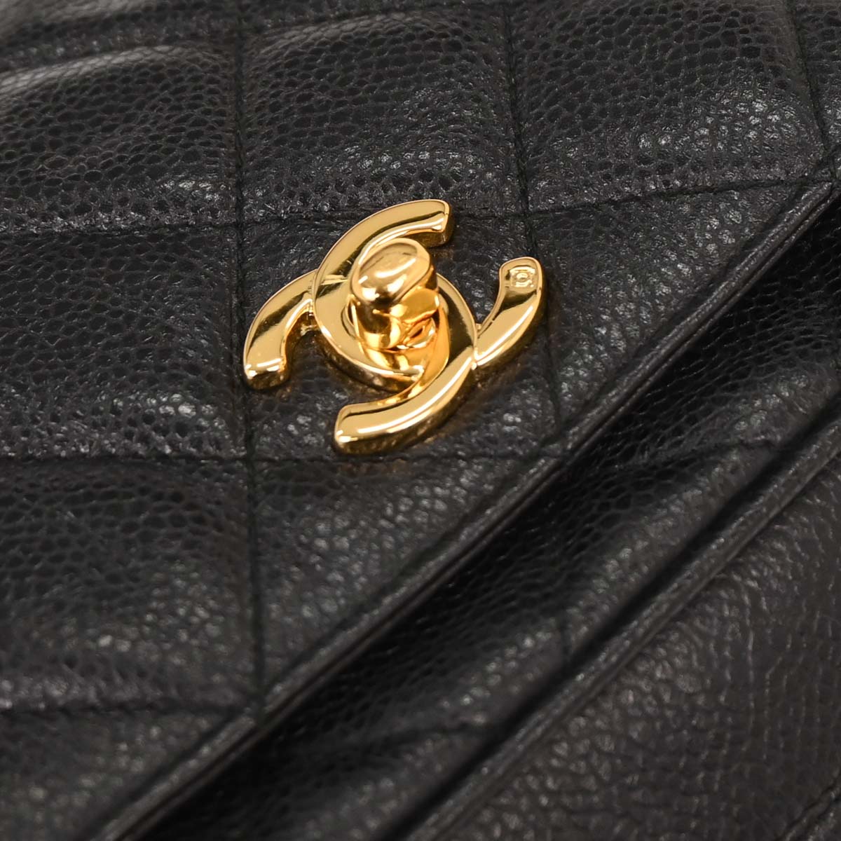 Chanel 1994-1996 Black Caviar Camera Bag Large