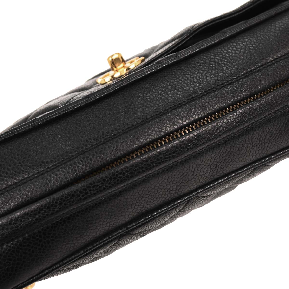 Chanel 1994-1996 Black Caviar Camera Bag Large