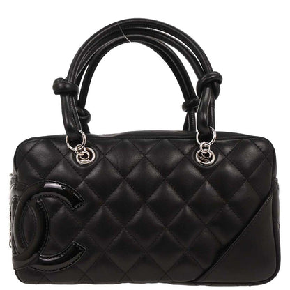 Chanel 2005-2006 Black Calfskin Cambon Ligne Bowling Bag