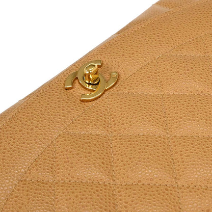 Chanel 1994-1996 Beige Caviar Medium Diana Shoulder Bag