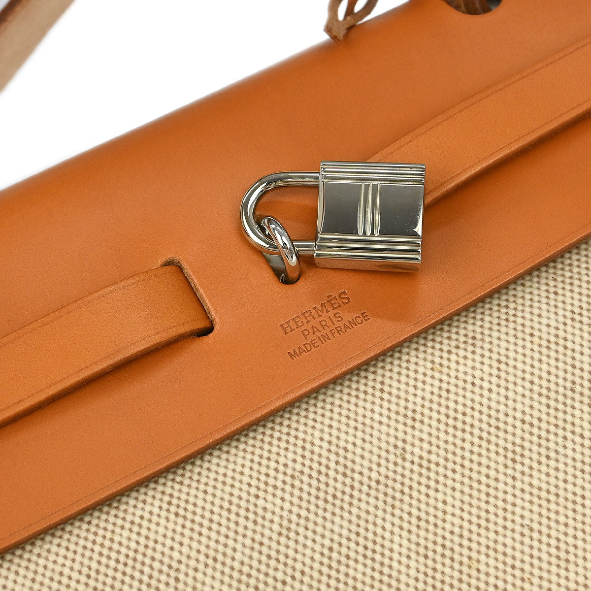 Hermes Beige Black Toile H Officier Herbag PM 2 in 1 Handbag