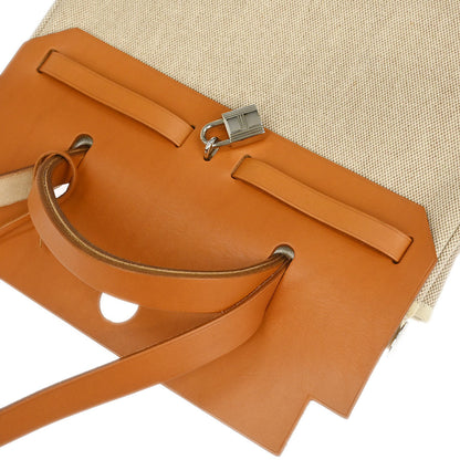 Hermes Beige Black Toile H Officier Herbag PM 2 in 1 Handbag