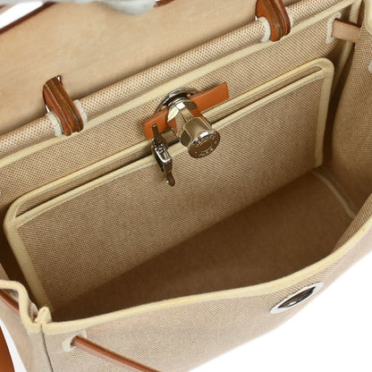 Hermes Beige Black Toile H Officier Herbag PM 2 in 1 Handbag