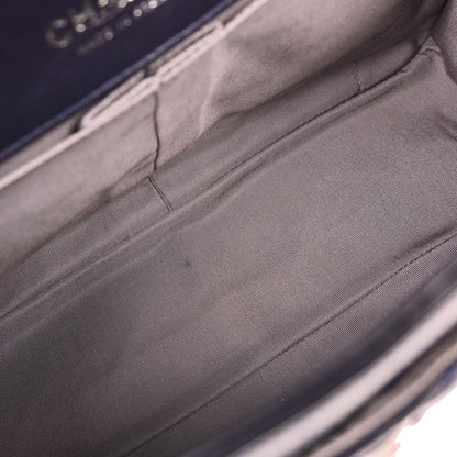 Chanel 2008-2009 Navy Calfskin 2.55 Double Flap Shoulder Bag